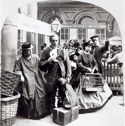 The Train Departure, 1868 by Gaudin Freres